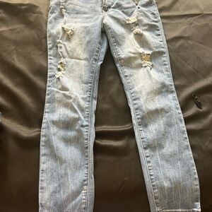 Jeans Hot Kiss Blue Skinny Jeans Distressed Style. 13😁
